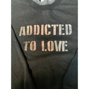 Project Social T Womens Top Black Addicted To Love‎ Pullover Sweatshirt Size L